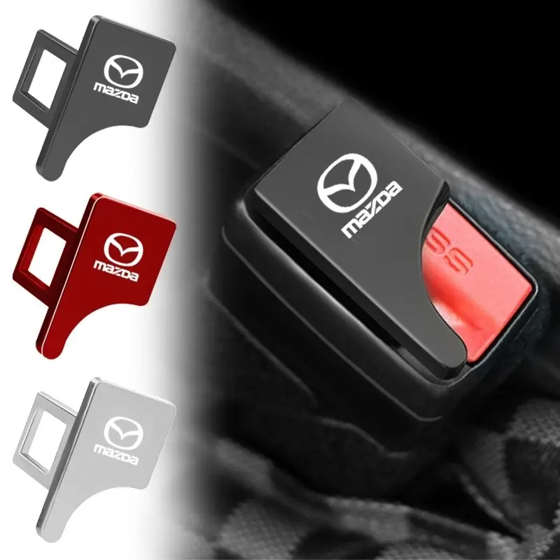 Khóa Dây An Toàn Ô Tô Ẩn, 1 cái, Logo Ô Tô, Kẹp Chốt Dây Ghế Cho Mazda 2 3 5 6 2017 CX-4 CX-5 CX-7 CX-9 CX-3 CX-5