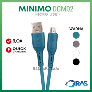 Kabel Data Charger Micro USB 3A Quick Charge Fast Charging Casan Carger Mikro Android MINIMO DGM02