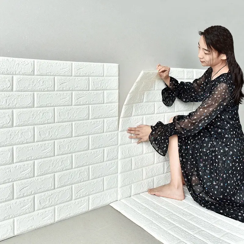 Xốp Dán Tường 3D Giả Gạch có keo sẵn cách âm cách nhiệt, chống thấm nước