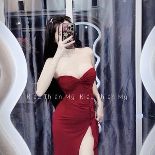 ĐẦM ỐNG XẺ PHẢI DÁNG DÀI TUA TUA