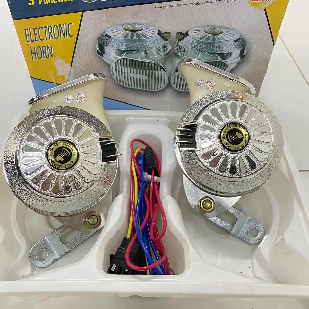 Còi ngân hàn quốc ildung chính hãng - lắp lên xe điện 12v-24v