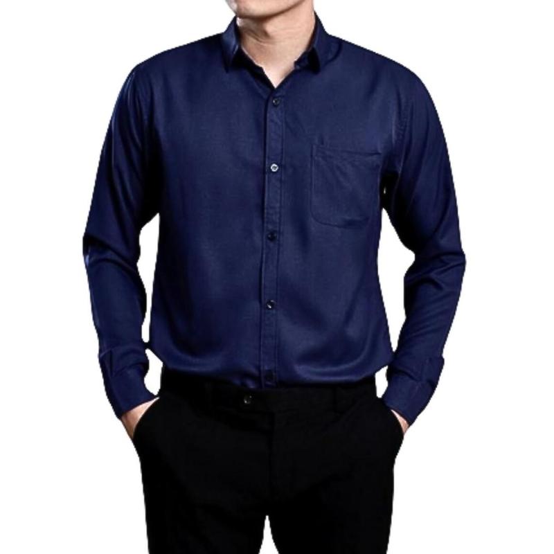 Áo Sơ Mi tay Dài nam Trơn 1 TúiCông Sở form regular vải chéo cao cấp chống nhăn thoáng mát Menswear sominam dep giặt bằng nước lạnh thường đi làm văn phòng thường