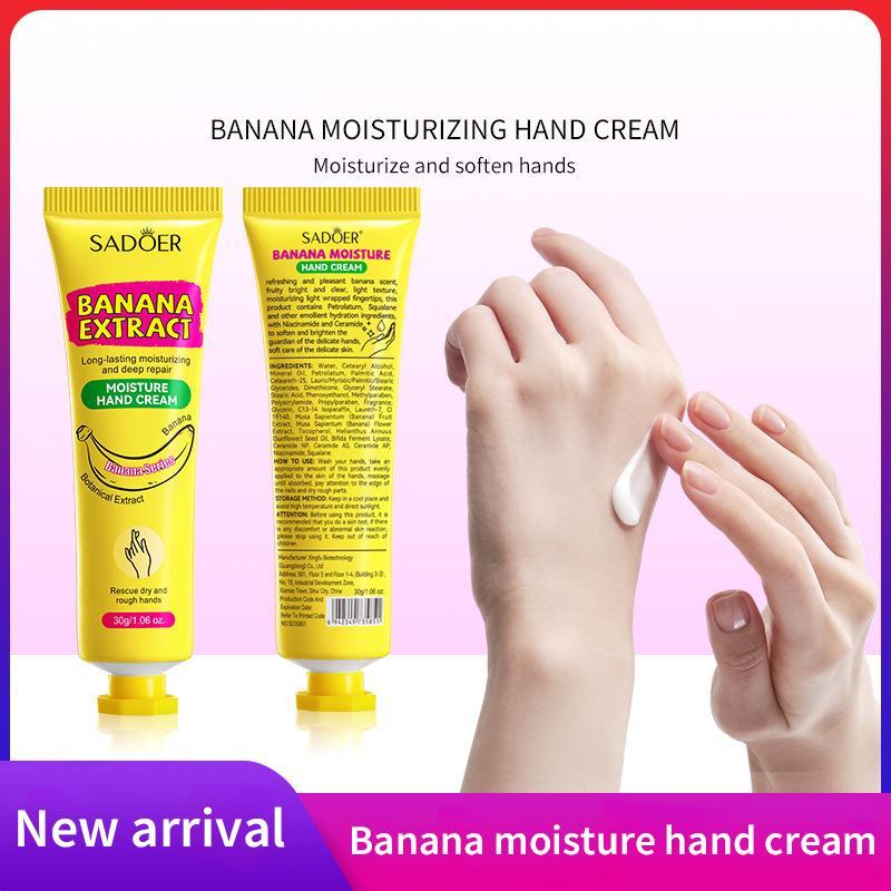 Product Introduction of Banana Moisture Moisturizing Hand Cream Moisturizing Anti-Cracking Refreshing Non-sticky Hand Cream 2