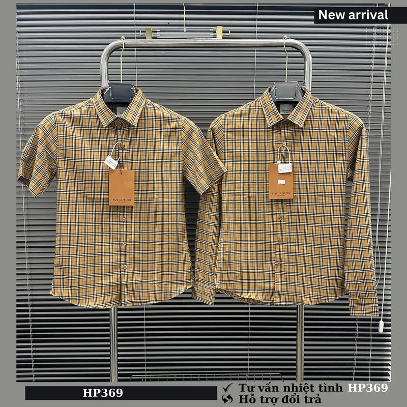 Áo Sơ Mi Màu Vàng Sọc Nhỏ Menswear Nam Jean Nhung Cổ Tròn