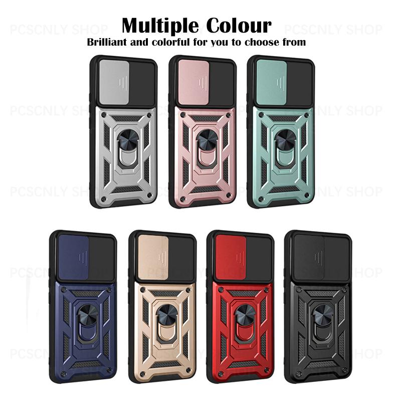 Product Introduction of Shockproof Case For Xiaomi Poco X6 Pro 5G Armor Casing Camera Slider Protection Ring Holder Phone Cover 2