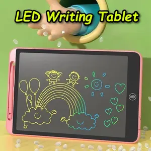 Children's Learning Papan Tulis Anak-anak / 8/12 Inch LED Drawing Tablet with Stylus Pen /LED Writing Tablet