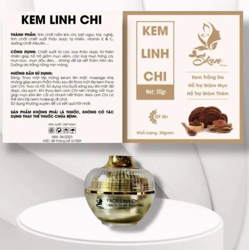 Product Introduction of LẺ FACE LINH CHI ( Skincream ) 20GR - Kem Mụn Thâm , Dưỡng Trắng Skincare Dưỡng Ẩm Da 3