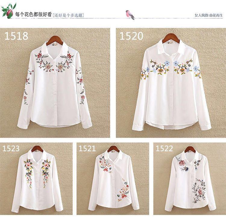 Product Introduction of Áo Sơ Mi Thêu Mới Cho Nữ, Áo Sơ Mi Dài Tay Có Lớp Cơ Sở, Cộng Với Chất Béo, Cộng Với Kích Thướ, Áo Sơ Mi Trắng Cho Nữ, Mùa Xuân 2022 2