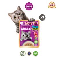 Gambar Whiskas Tasty Mix Jelly Makanan Kucing Basah Pouch Adult 70 gr - Isi 7 whiskas - Tuna, Salmon, Bayam dari Whiskas Indonesia Kota Tangerang 2 Tokopedia