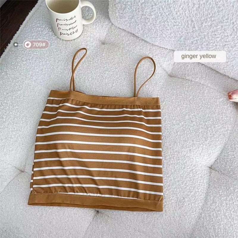 Áo Ba Lỗ Không Tay Áo Yếm Bé Gái, Đệm, Phong Cách Thường Ngày Dây Đeo Mỏng, Lưng Đẹp, Thoải Mái Và Thoáng Khí, Thích Hợp Cho Thể Thao, Áo Ngắn, Cho Trang Phục Nữ Mùa Hè Top Voi 7