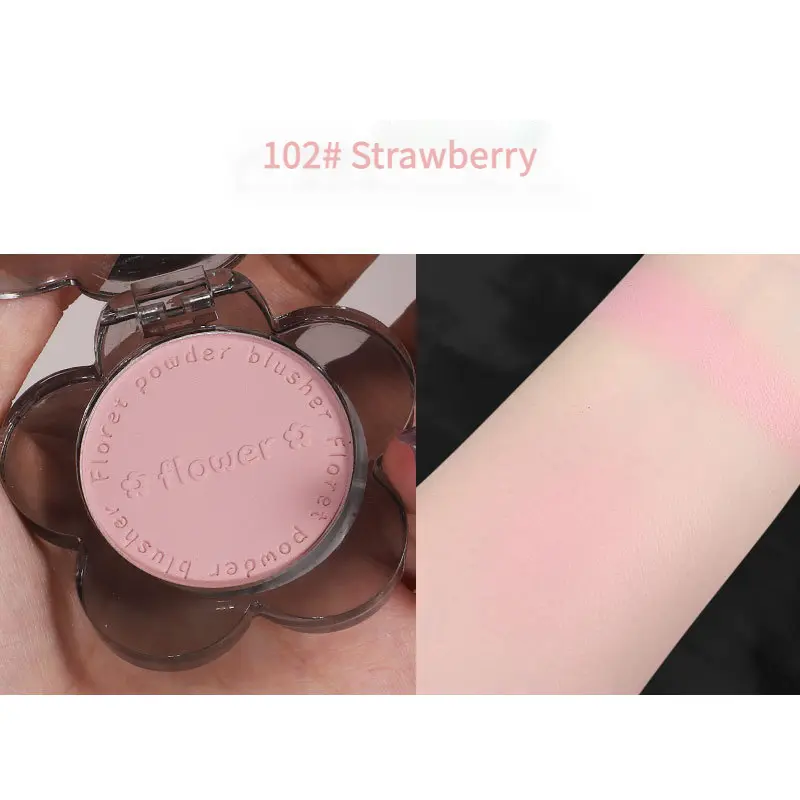 Má Hồng Hoa Mờ, Tự Nhiên, Ngọt Ngào, Mát Mẻ, Mang Xanh Biển, Tím, Đơn Sắc, Đỏ, Cosmetic bảngmắt 6