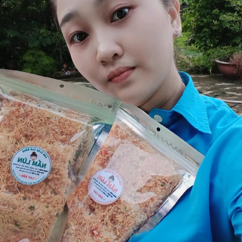 3bịch 100k Cơm cháy chà bông Nấm Lùn sieu ngon siêu giòn vị cay vừa vi sieu cay