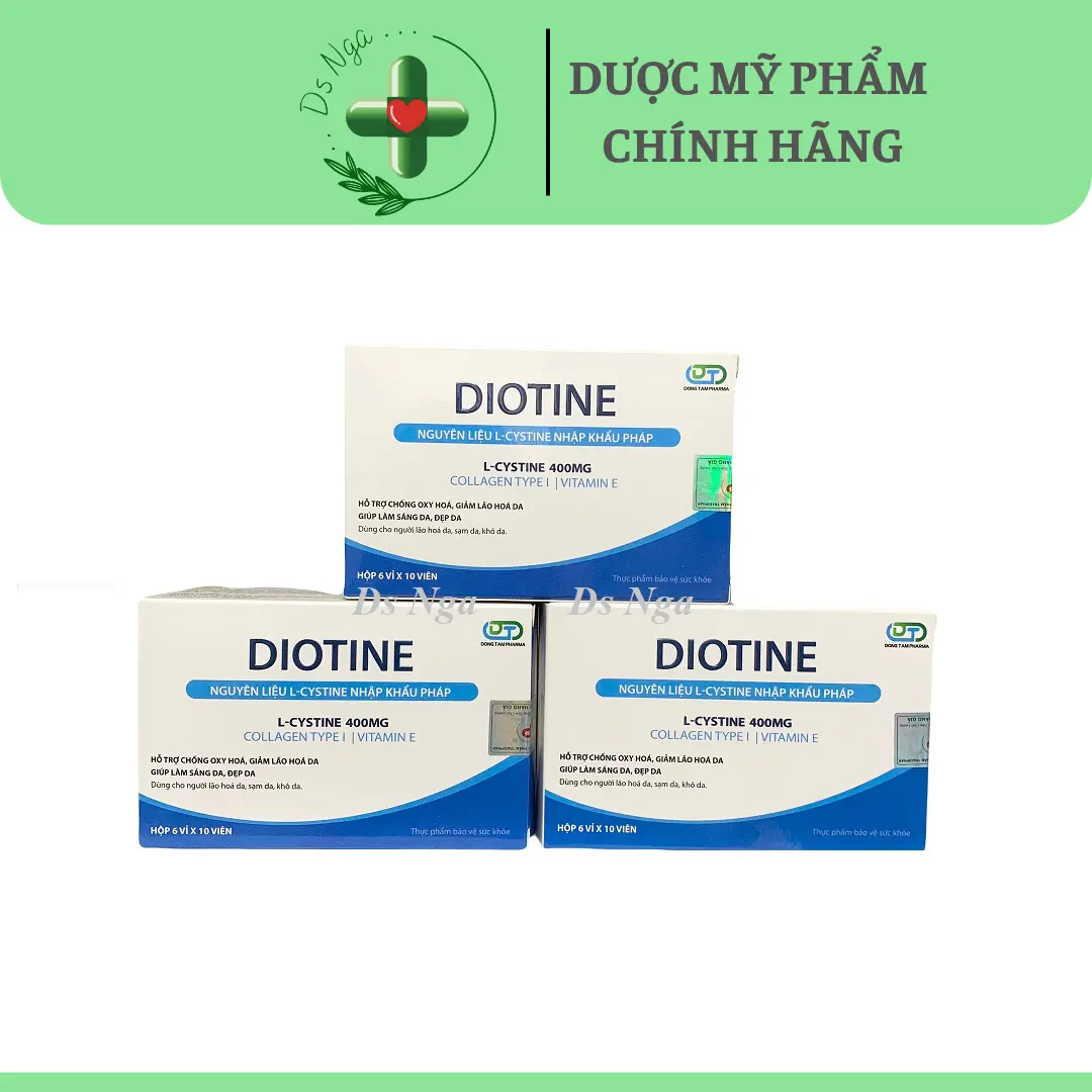 Viên uống  Diotine đẹp da, giảm sạm nám, trắng da hộp 60 viên