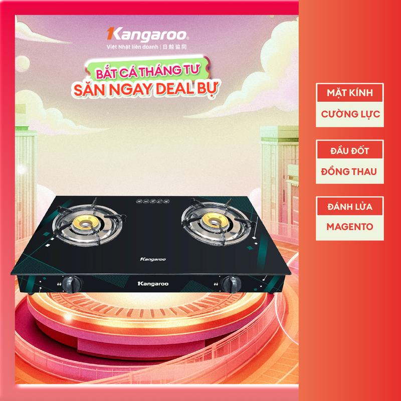 [ L ] [DEAL SIÊU SỐC ] Bếp ga dương mặt kính Kangaroo KGGS69G2E đầu đốt ĐỒNG tiết kiệm Gas, kiềng bếp tháo rời dễ dàng.