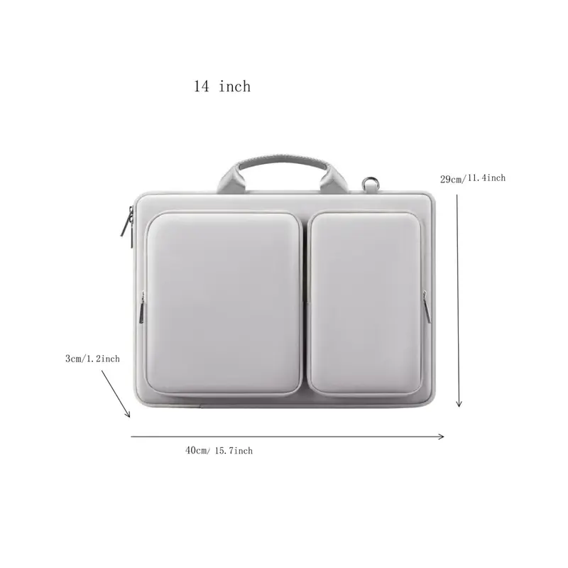 Omarando Solid Color Laptop Sleeve Bag with Shoulder Strap, Laptop Protective Case, Tablet & Computer Accessories for MacBook Air Pro 1