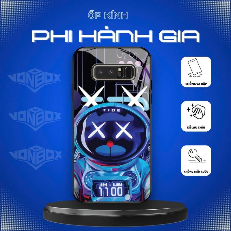 Ốp Lưng cho SAMSUNG GALAXY NOTE 8 Ốp kính bóng cao cấp Phi Hành Gia