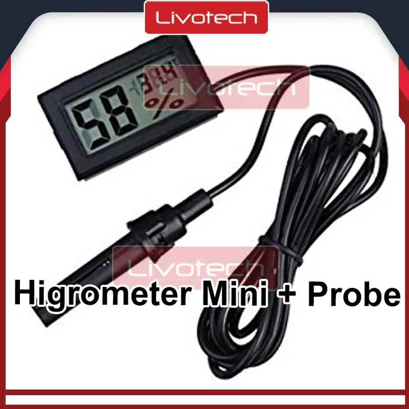 Mini Digital Thermometer + Hygrometer With Probe 1,5m Suhu+Kelembaban 1