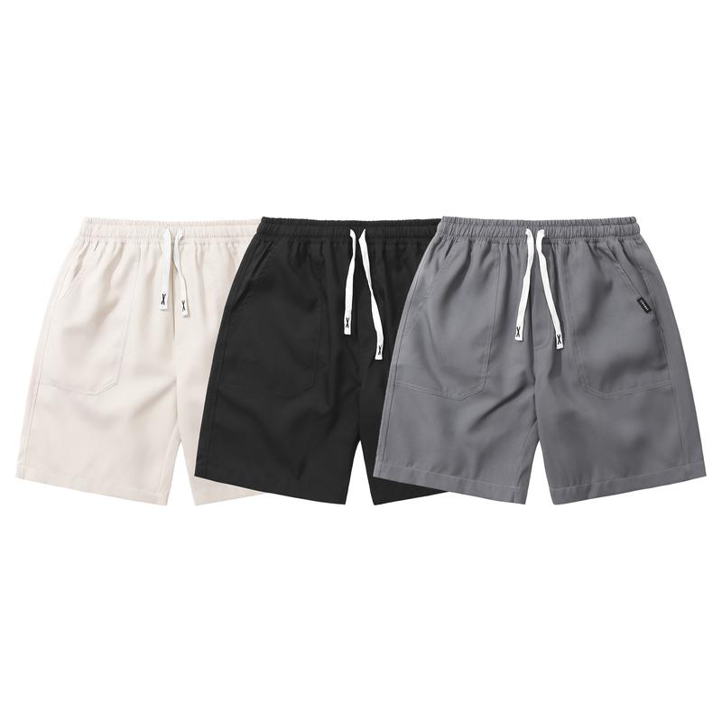 Quần Short Basic Vincent Local Brand Vải Kaki Cotton Màu Kem, Đen, Xám Menswear Nam Có Túi