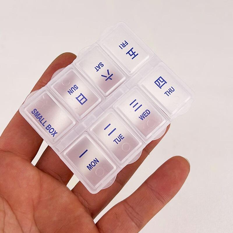 Hộp Đựng Thuốc 7 Ngày Tiện Lợi - Hình Tròn + Hình Vuông - Kèm Dụng Cụ Cắt Thuốc 1