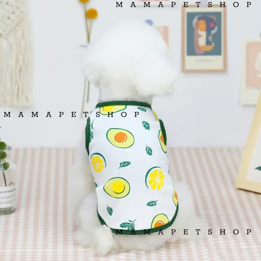 Áo Thun Hoạ Tiết Trái Cây Mùa Hè Cho Thú Cưng, Áo Ba Lỗ Thoáng Mát Cho Chó Mèo - Mamapetshop S Multicoloured 6
