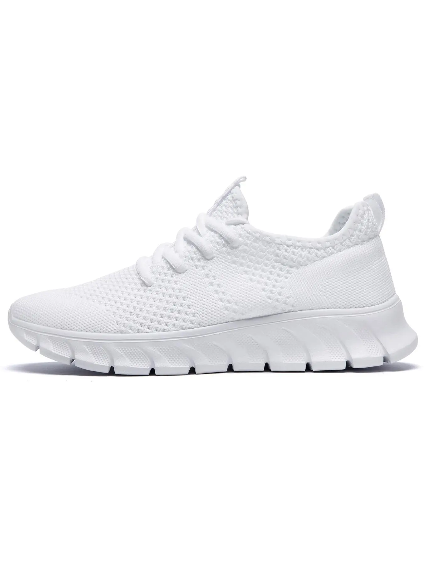 Men's Solid Color Breathable Mesh Sneakers, Casual Comfortable Sports Running Shoes, Male All-match Round Toe Shoes for Daily Wear