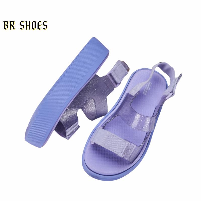 Product Introduction of Melissa Official Store Women Shoes Platform Sandals Magic Buckle Women Heightening Shoes Beach Sandals Quality True Love 8