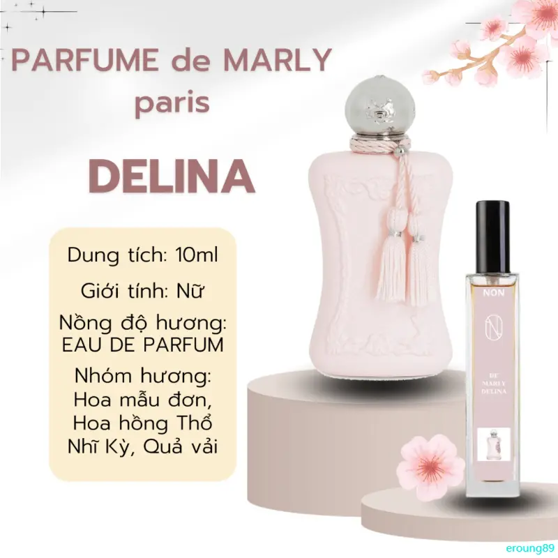 eroung89 Nước hoa chiết 10ml nữ Delina Exclusif EDP chính hãng - Hương thơm nữ tính, quyến rũ - Dorabeauty