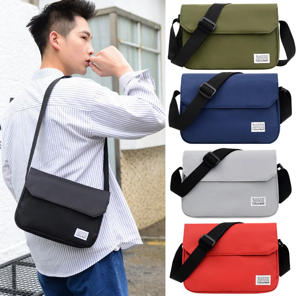 LYS Bag กระเป๋าสะพายไหล่ กระเป๋า ญี่ปุ่น Retro มีสายคล้องไหล่ ทรง สี่เหลี่ยมแนวนอน มี 5 สี