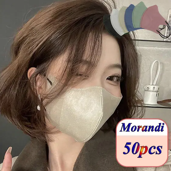 Ready 50pcs Duckbill 3D Hijab Mask Headloop 3ply Mask Duckbill 3D Earloop Duckbill Mask Adult Duckbill Disposable Face Mask 3D Adult Mask