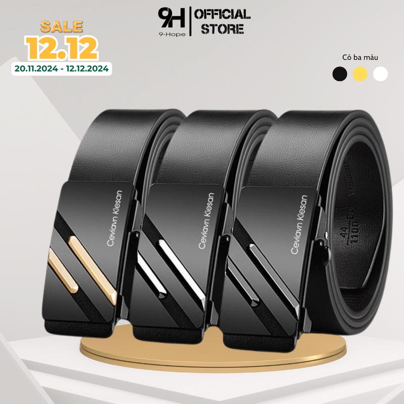 Thắt Lưng Nam full hộp mã TL71, Dây lưng nam da mịn bản rộng 3cm khóa tự động chất liệu hợp kim không gỉ phong cách Hàn Quốc