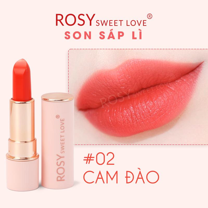 [Live TẶNG CỌ TÁN SON] Son sáp lì Rosy mới, Không Chì, Lên Màu Chuẩn, Dưỡng mềm môi, son lì, son dưỡng môi, son môi Trang Điểm Cosmetic Mỹ Phẩm Nữ Women 2