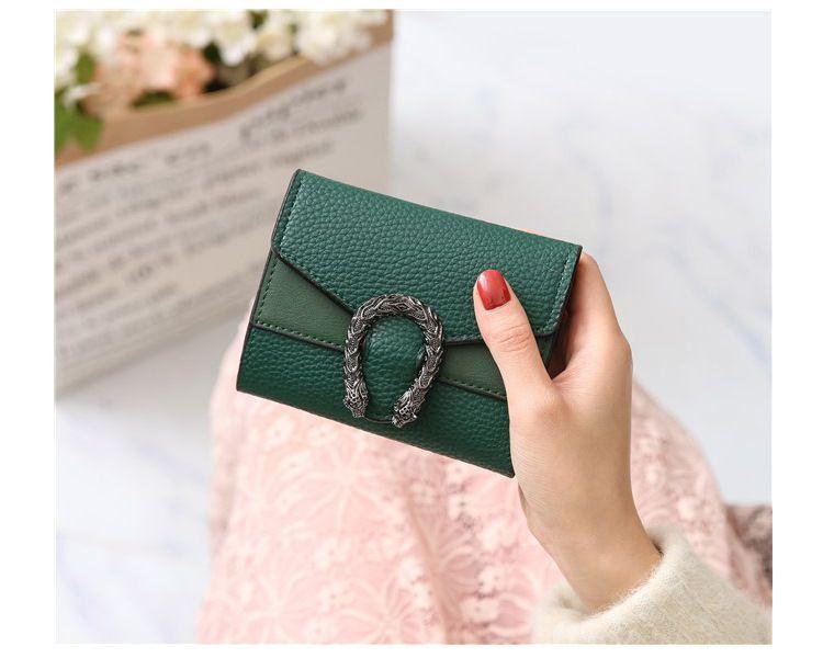 Product Introduction of Ví ngắn phong cách Hàn Quốc, dành cho phụ nữ, có thể gập lại, ví đựng tiền Xu, thiết kế đơn giản và dễ thương, kích thước nhỏ, nhiều khe cắm thẻ, thích hợp cho sinh viên nữ, 1777 Đánh giá tích cực 11