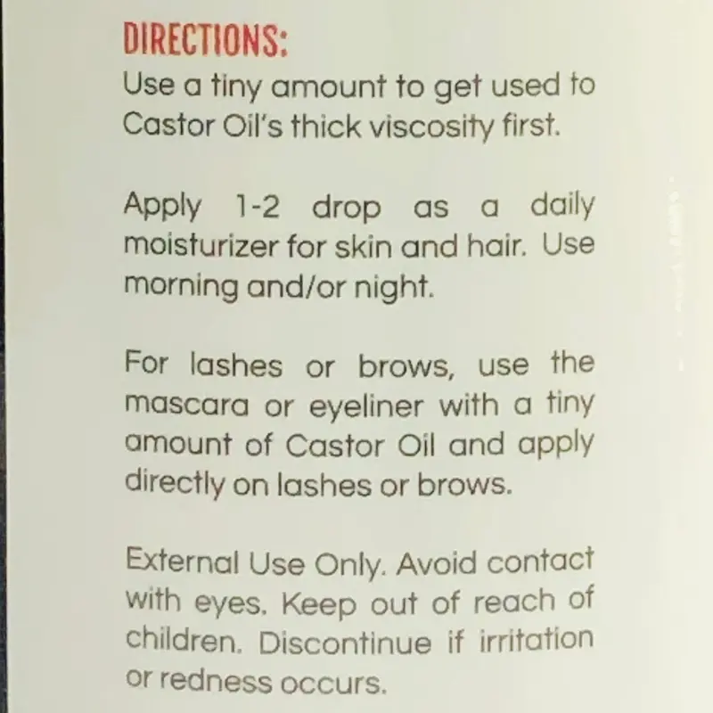 Dầu thầu dầu Castor Oil dưỡng body, tóc, lông mi & lông mày 2