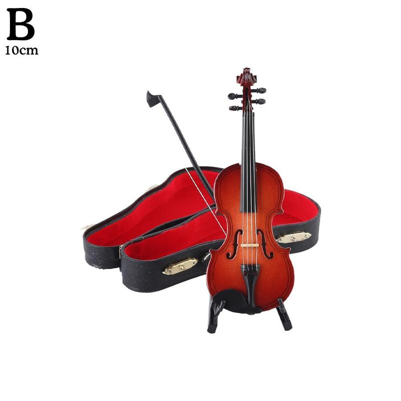 Product Introduction of Handmade Violin Model Decoration Collection Model Gifts With Stand Miniature Musical C7N1 35