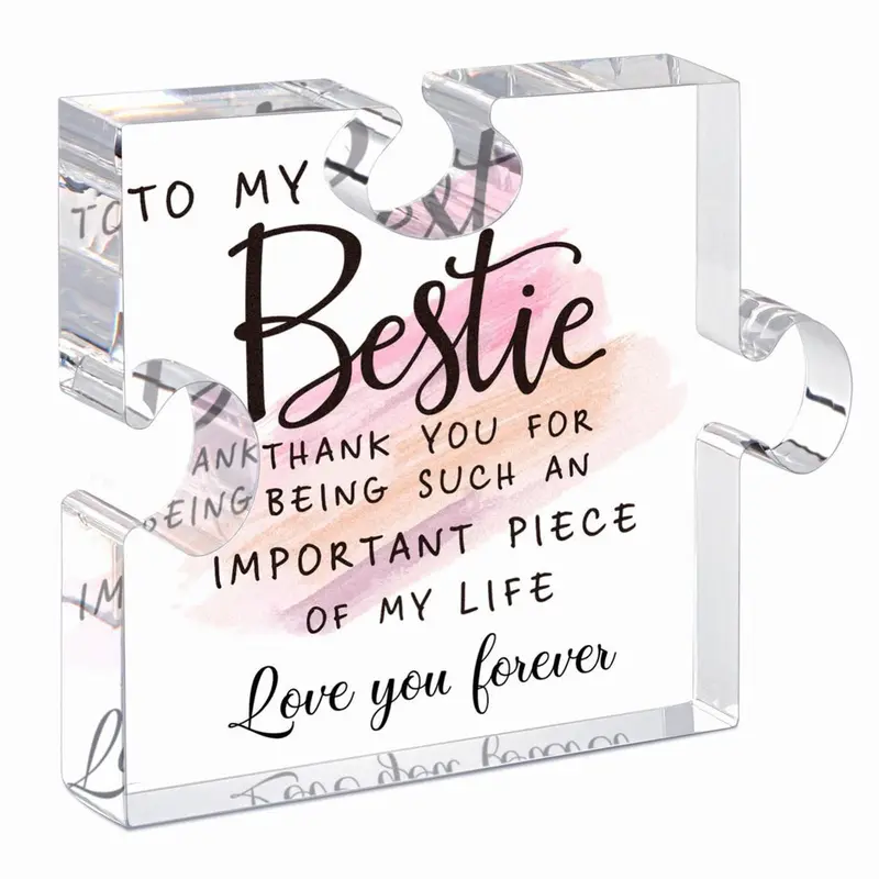 Thank You Acrylic Ornament, 1 Count Unique Birthday Gift for Elders, Teachers, Friends, Sister and Best Friend, Flowers, Decorations 8