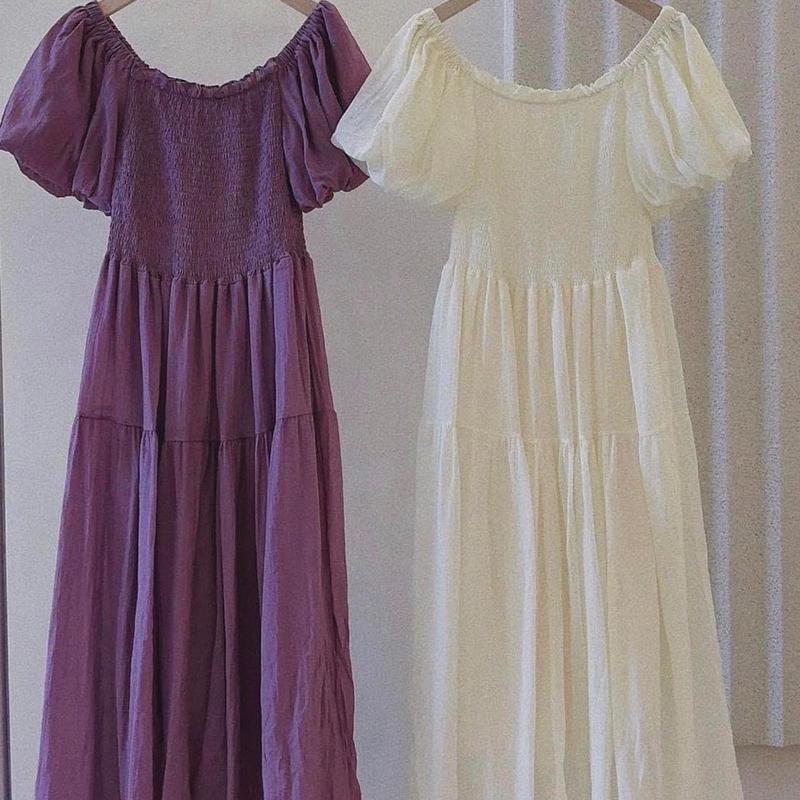 Váy Maxi Dáng Dài Chất Tơ Đũi Nhăn Hai Lớp Freesize Cho Nữ 1
