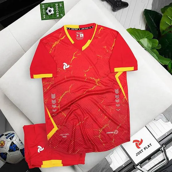 BỘ QUÀN ÁO BÓNG ĐÁ JUSTPLAY CROSS II - THIẾT KẾ ĐẸP MẮT LOGO IN NỔI, THOÁNG KHÍ, THOẢI MÁI HOẠT ĐỘNG - CÓ IN TÊN THEO YÊU CẦU Top Quần xl đầy màu sắc  Sport 1
