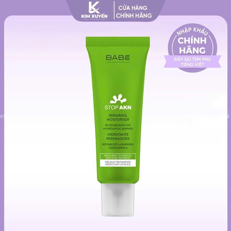 Kem dưỡng ẩm phục hồi BABÉ LABORATORIOS Stop AKN Repairing Moisturiser 50ml
