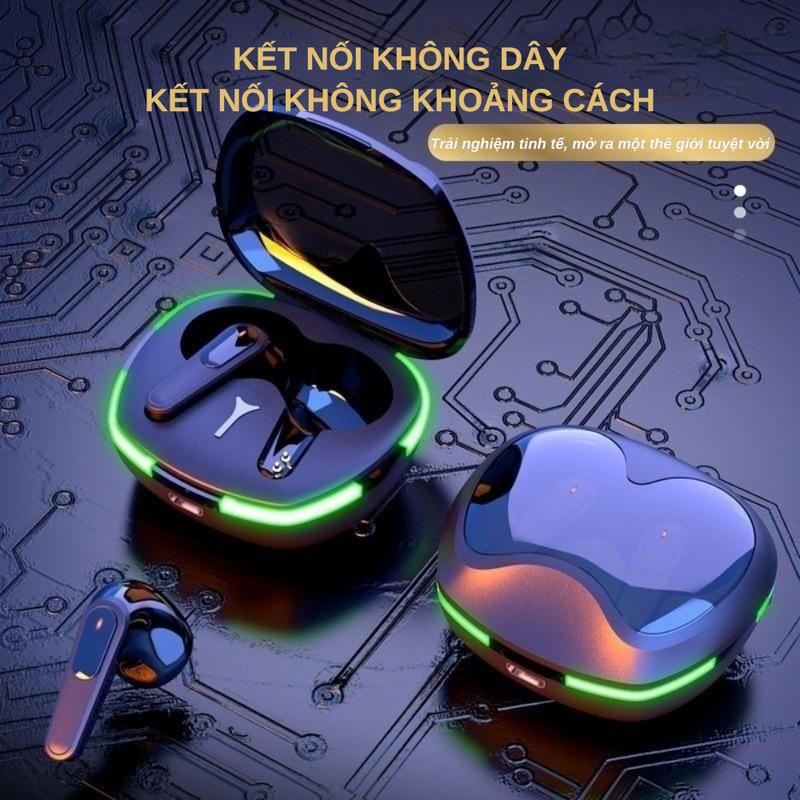 Guanrida Tai Nghe Thể Thao Pro60 Bluetooth 5.3 Nhét Tai Có Mic Nhỏ Gọn Cảm Ứng Vân Tay Đèn Led RGB  Âm Thanh 8D Nghe Nhạc Chơi Game Đàm Thoại