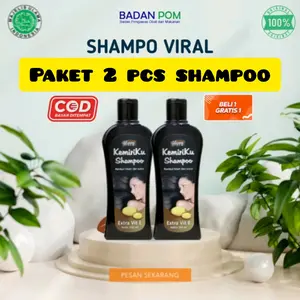 Paket 2 Botol Shampo Kemiri Happy Kemiriku Shampoo Kemiri 100 ml - Bantu Atasi Uban | Sampo Kemiri | Sampo Kemiriku