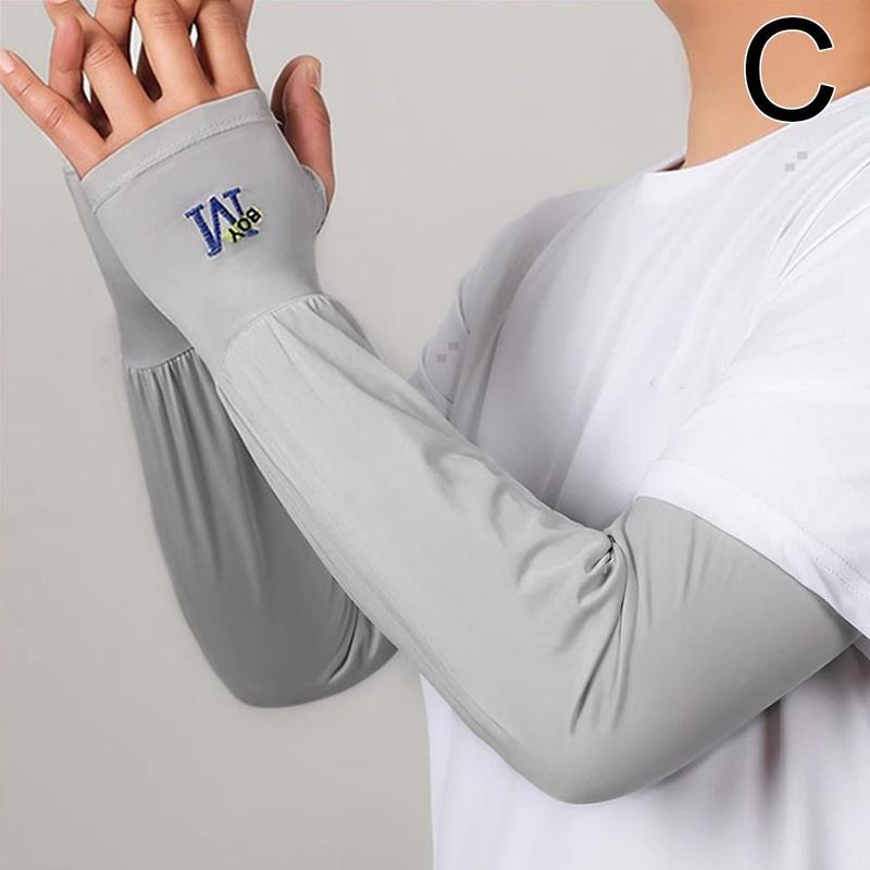 Product Introduction of Sunscreen Sleeves Men Women Long Half Finger Gloves Arm Sleeves Sun UV Protection Ice Cool Arm Cover For Cycling Fishing Running Climbing Sport Sunscreen Sleeves 31