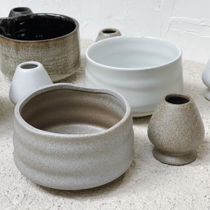 Matcha Bowl + Chasen Holder Ceramic Premium 3