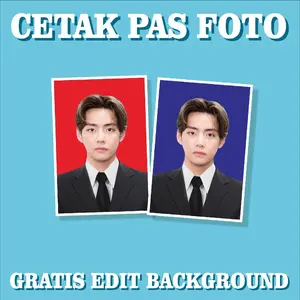 Cetak Pas Foto 4x6 Cm | 2x3 Cm | 3x4 Cm Gratis Ganti Background | Cetak Pas Foto Bahan Glossy High Quality | Cetak Foto Lamaran Kerja