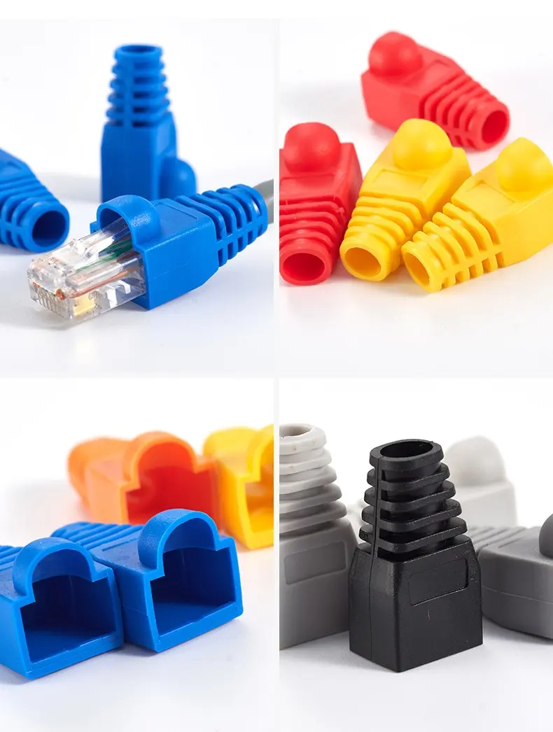 Combo đầu bấm mạng LAN RJ45 CAT5E và đầu bọc, đầu chụp hạt mạng
