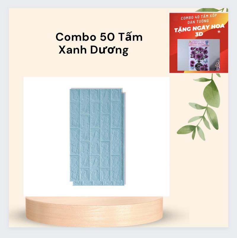 Product Introduction of Combo 50 tấm xốp dán tường đủ màu kt 70x40 ( Tặng hoa ) 1