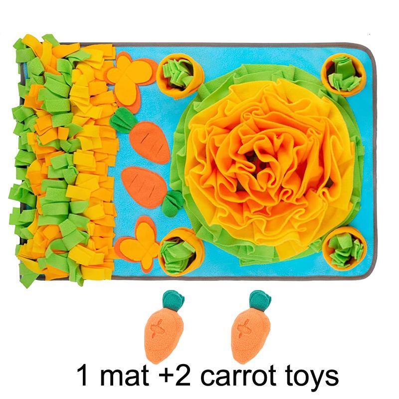 Sniff Dog Food Mat, Carrot Design Pet Sniff Feeding Mat, Interactive Dog Puzzle Toys for Training & Stress Relief, Pet Snuffle Pad, Pet Supplies 6