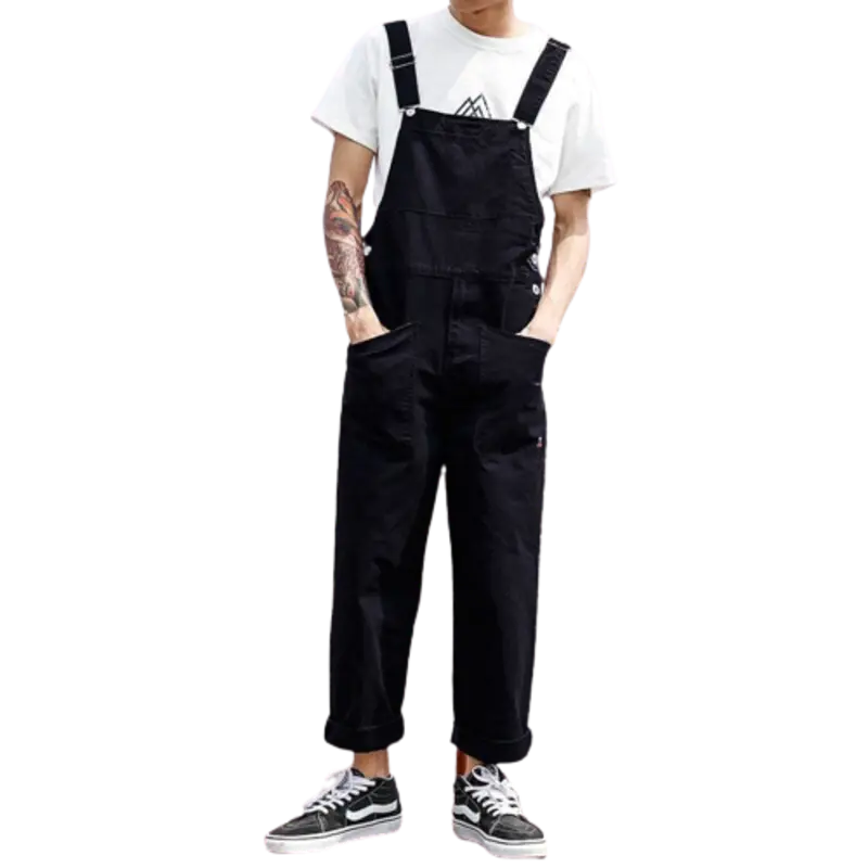 JUMPSUIT OVERALL RETRO AMERICANDRILL Setelan