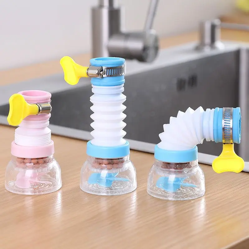Vòi lọc nước 3 tầng , Tăng áp xoay 360 độ, Có thể kéo dài chống bắn nước, Đầu lọc nước gắn vòi nước bồn rửa chén T19 0