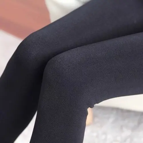 Quần tất lót lông màu đen có thể mặc thành quần legging siêu ấm, ôm chân thon gọn chân Nữ 5