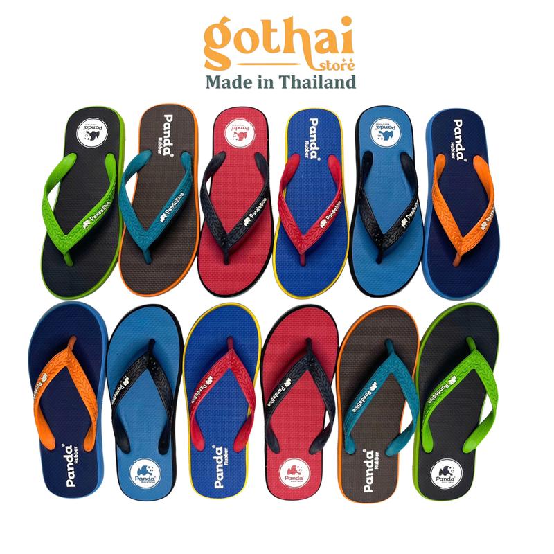 Dép Thái lan Panda Blue quai kẹp cao su đúc Panda Blue nam nữ cao su non êm chân chống trơn trượt Đế Bằng Sandal